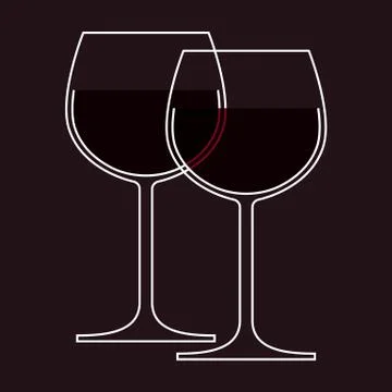 Wineglasses Stock Illustration