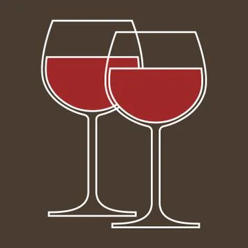 Wineglasses Stock Illustration