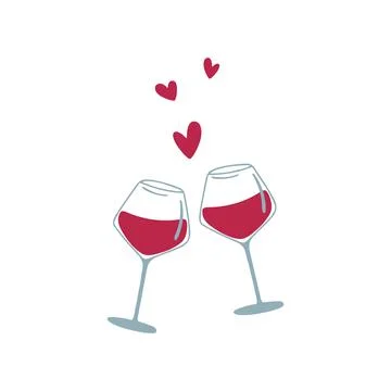 Wineglasses Stock Illustration