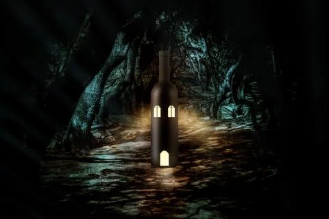 Winehouse in the forest Stock Photos