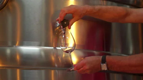 Winemaker serve glass of wine 스톡 동영상 51167115