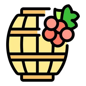 Winemaking process, wooden barrel and fresh grapes embracing tradition 스톡 일러스트