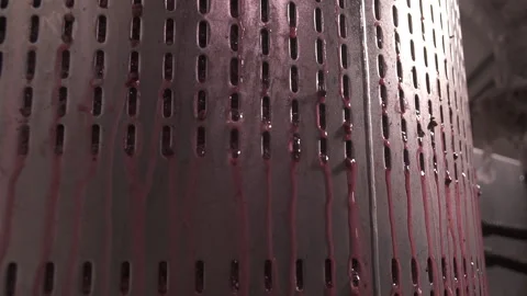 Winemaking. Wine production. Injection of grape juice in fermentation tanks. Stock Footage 153813322