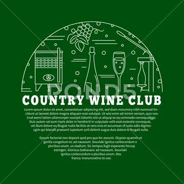 Winemaking, wine tasting graphic design concept Stock Illustration