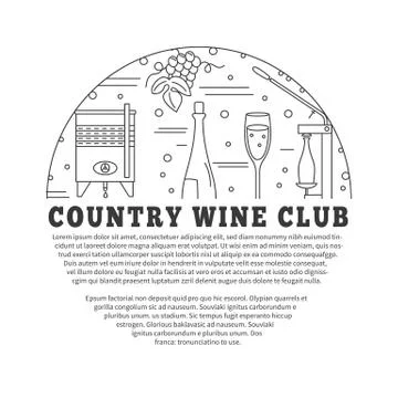 Winemaking, wine tasting graphic design concept Stock Illustration