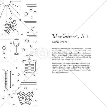 Winemaking, wine tasting graphic design concept Stock Illustration