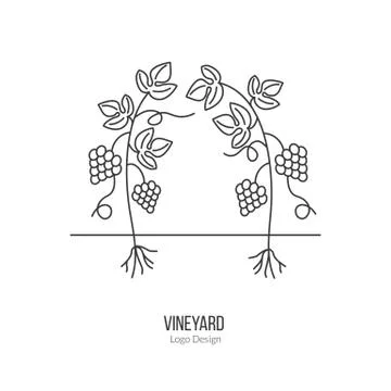 Winemaking, wine tasting logotype design concept Stock Illustration
