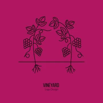 Winemaking, wine tasting logotype design concept Stock Illustration