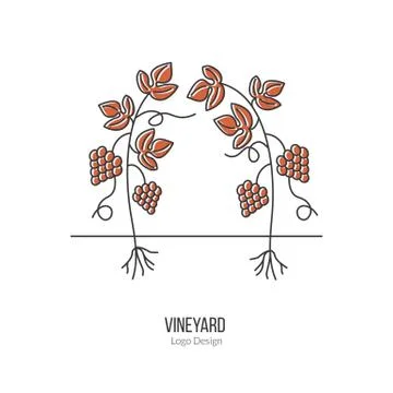 Winemaking, wine tasting logotype design concept Stock Illustration