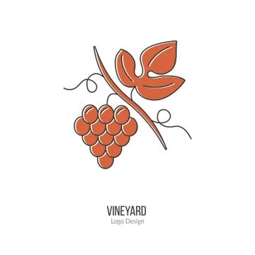 Winemaking, wine tasting logotype design concept Stock Illustration