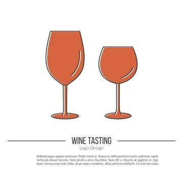 Winemaking, wine tasting logotype design concept Stock Illustration