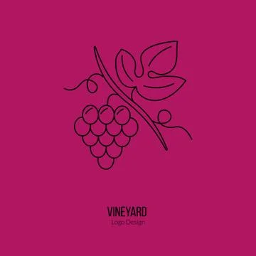 Winemaking, wine tasting logotype design concept Stock Illustration