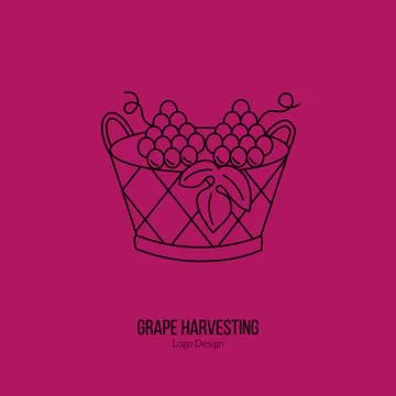 Winemaking, wine tasting logotype design concept Stock Illustration