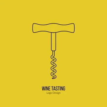 Winemaking, wine tasting logotype design concept Stock Illustration