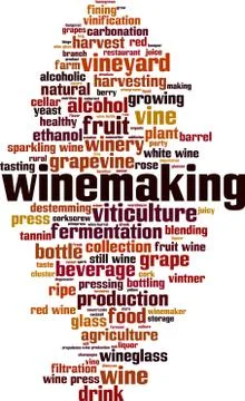 Winemaking word cloud Stock Illustration