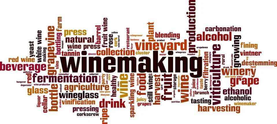 Winemaking word cloud Stock Illustration