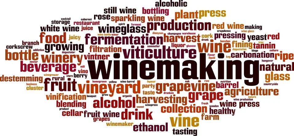 Winemaking word cloud Stock Illustration