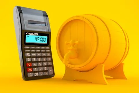 Winery background with calculator Stock Illustration