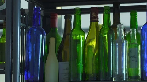 Winery- glasses bottles sample 스톡 동영상 86296120
