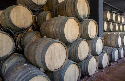Winery warehouse Foto stock