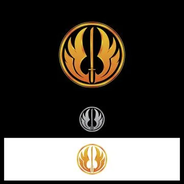 Wing abstract design vector template with sword Stock Illustration