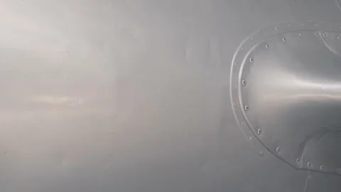 Wing with aircraft rivets Stock Footage 204150145