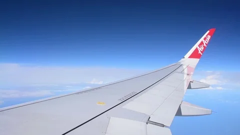 Wing airplane and cloud on sky Stock Footage 76009599