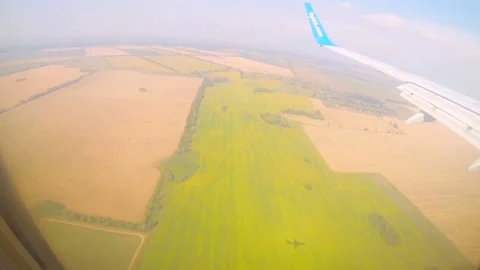 Wing airplane and cloud on sky Stock Footage 86375979