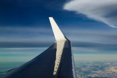 Wing of the airplane Stock-Fotos