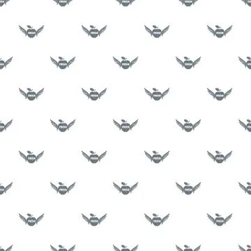 Wing apple pattern seamless Stock Illustration