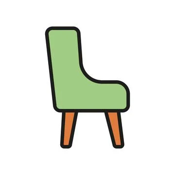 Wing arm chair icon vector design templates simple and modern Illustrazione stock