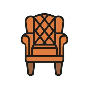 Wing arm chair icon vector design templates simple and modern Stock Illustration