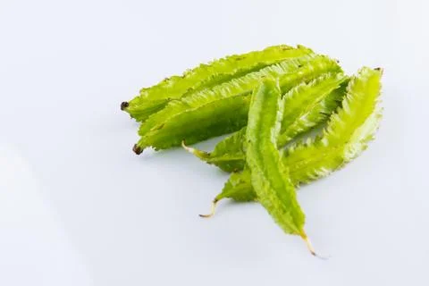 Wing Bean on white Foto stock