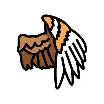 Wing bird color icon vector illustration Stock Illustration