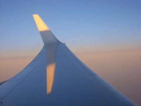 Wing of a Boeing Stock Photos