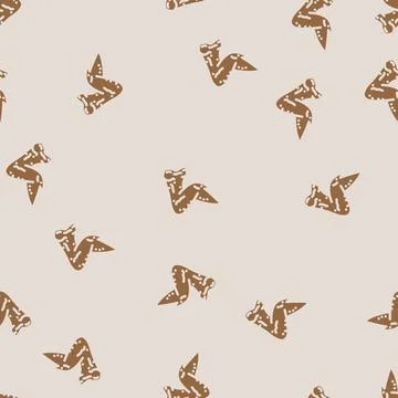 Wing chicken fried glyph vector seamless pattern Stock Illustration
