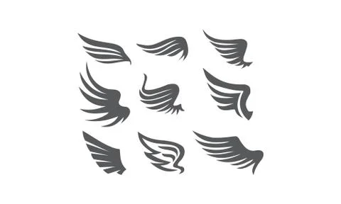 Wing Collection Set Illustrazione stock