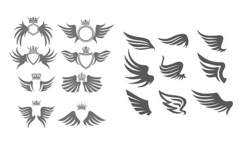 Wing Collection Set Illustrazione stock