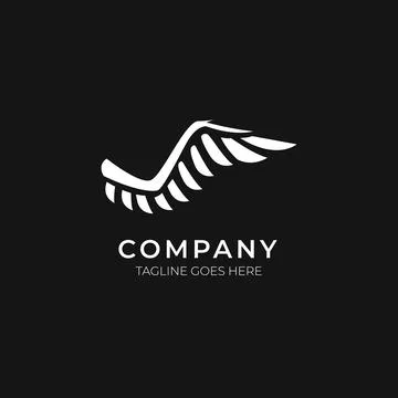 Wing Concept, With Monogram Style Perfect for Brand Logo Stock Illustration