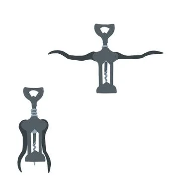 Wing corkscrew illustration Illustrazione stock