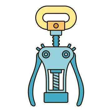 Wing corkscrew vector illustration for wine opening tool 스톡 일러스트