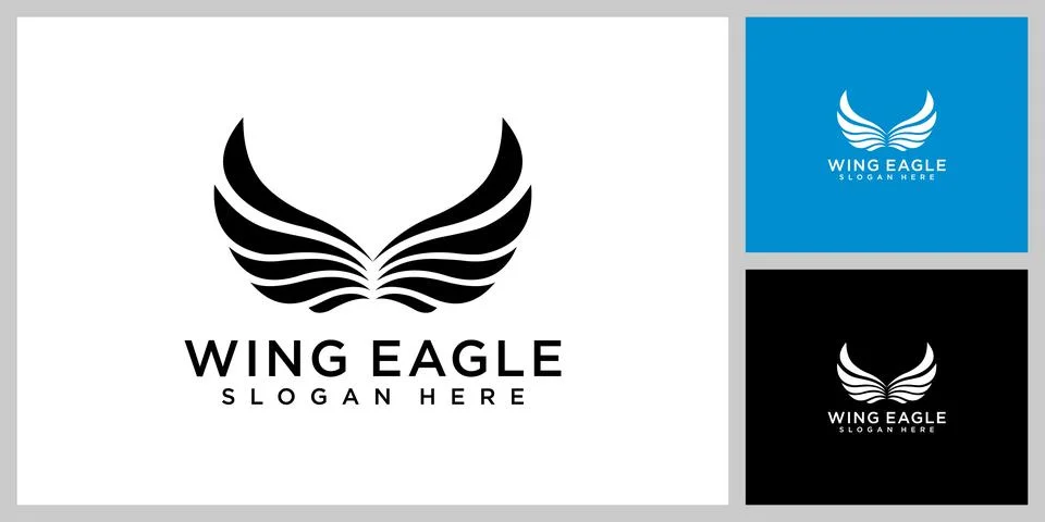 Wing eagle logo vector design template Stock Illustration
