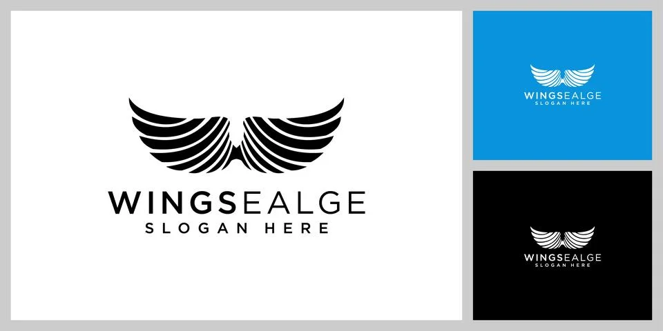 Wing eagle logo vector design template Stock Illustration