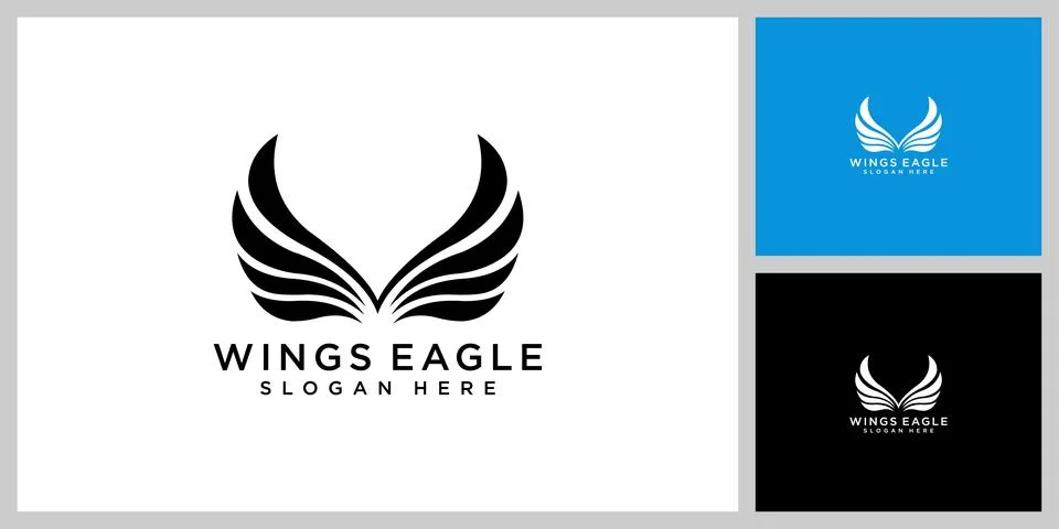 Wing eagle logo vector design template Stock Illustration