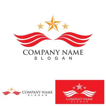 Wing falcon bird  Logo Template vector Stock Illustration