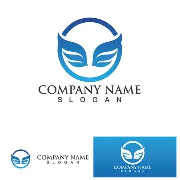 Wing falcon bird  Logo Template vector Stock Illustration