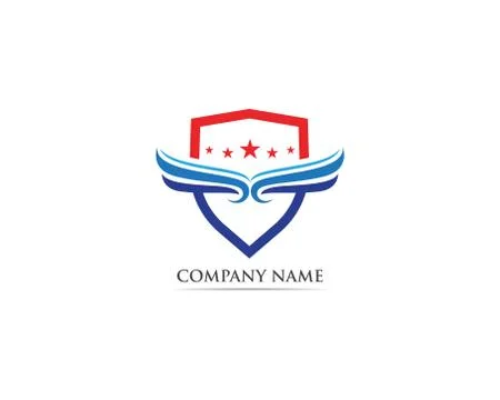 Wing falcon eagle bird logo vector Illustrazione stock