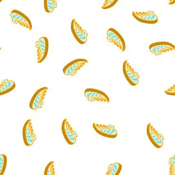 Wing with feather isometric icon seamless pattern Stock Illustration