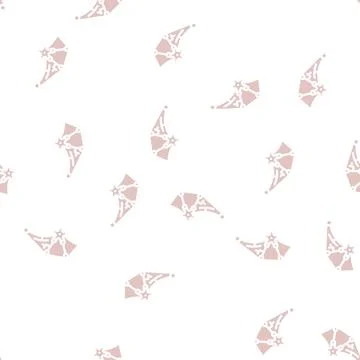 Wing with gear glyph vector seamless pattern Illustrazione stock