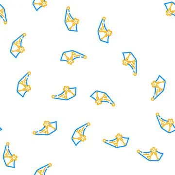 Wing with gear vector seamless pattern Illustrazione stock